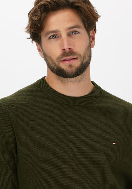 Olijf TOMMY HILFIGER Trui BASIC STRUCTURE CREW NECK - large