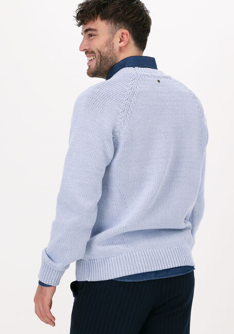 Lichtblauwe SCOTCH & SODA Trui PASTEL TAPE-YARN SWEATER - large