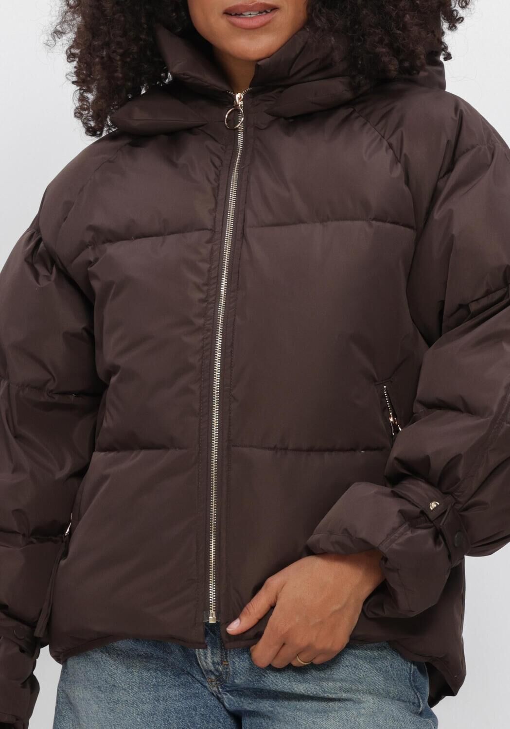 Bruine WITHBLACK Gewatteerde jas WBLKYLIE REAL DOWN JACKET - large