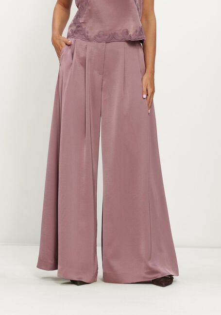 Paarse DANTE6 Broeken ONIQUE WIDE LEG SATIN PANTS - large