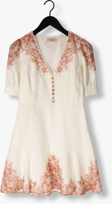 Beige TWINSET MILANO Mini jurk WOVEN DRESS   - large