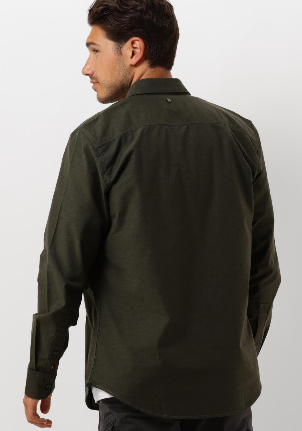 PME LEGEND Heren Overhemden Long Sleeve Shirt Oxford Groen