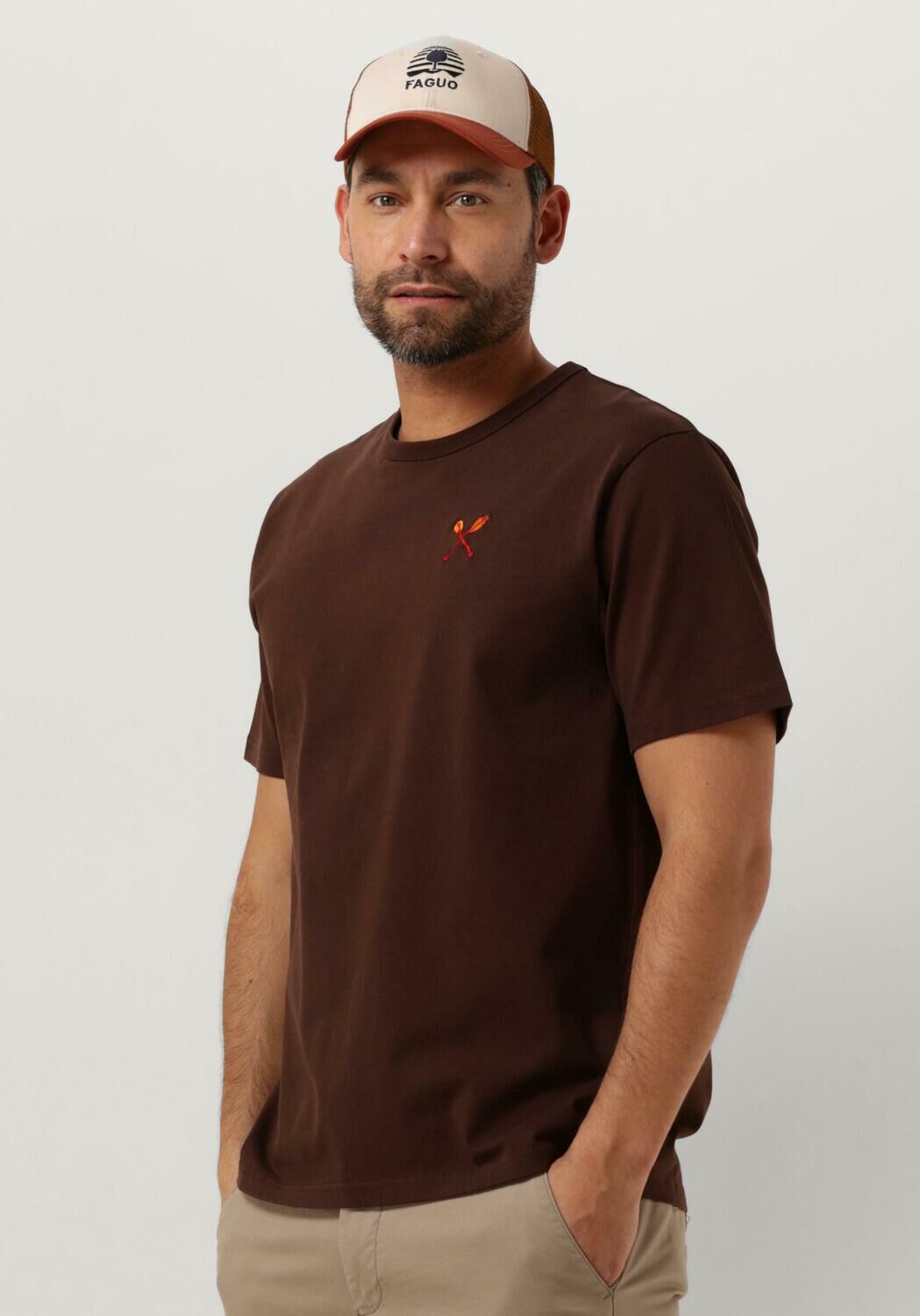 FORÉT Forét Heren Polo's & T-shirts Sail T-shirt Bruin