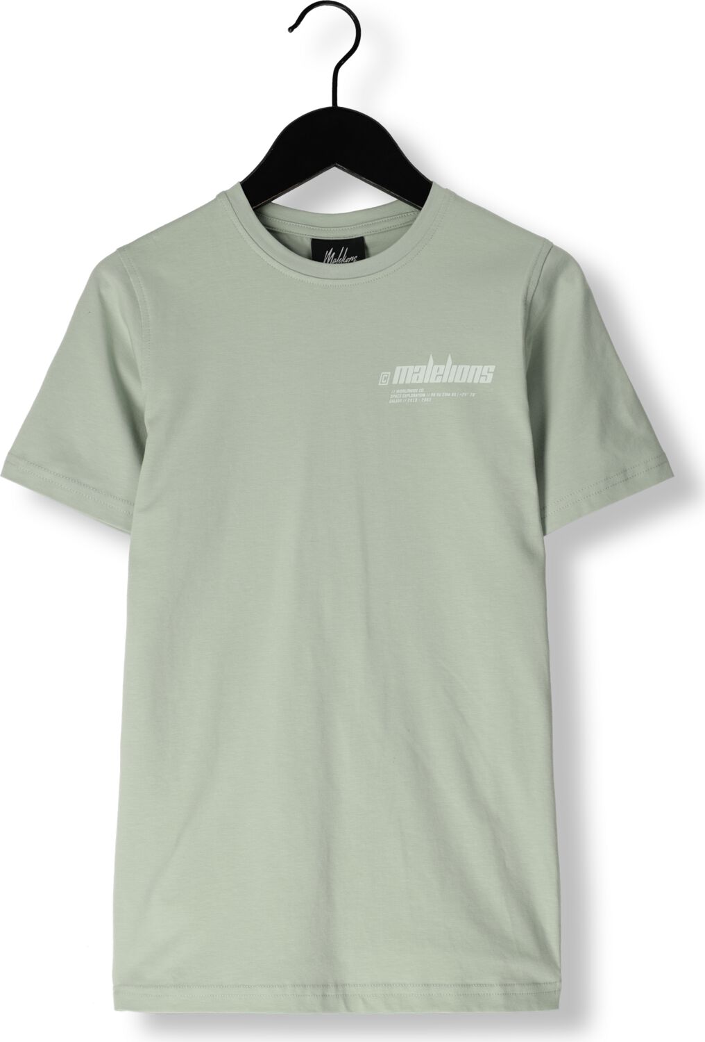 Malelions T-shirt Worldwide met logo grijs Jongens Stretchkatoen Ronde hals 176