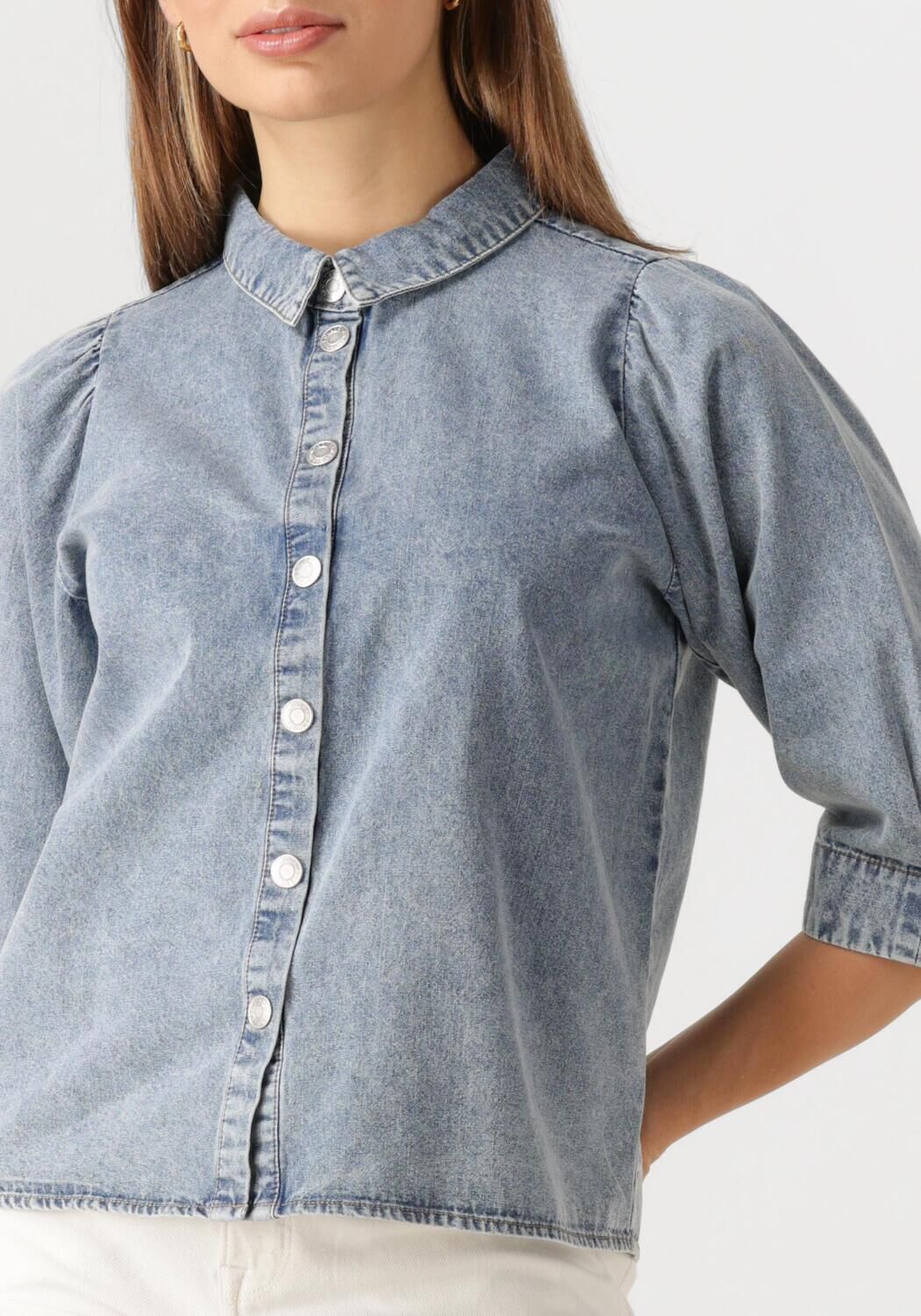 LOLLYS LAUNDRY Dames Blouses Bonoll Shirt Ss Blauw