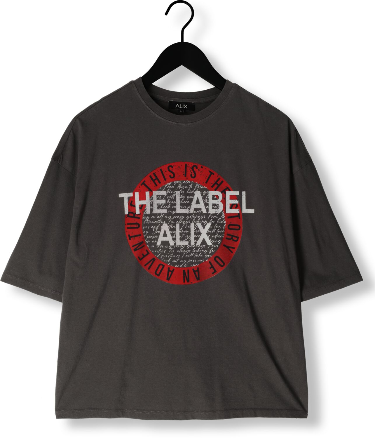 ALIX THE LABEL Dames Tops & T-shirts Ladies Knitted Alix Tshirt Zwart