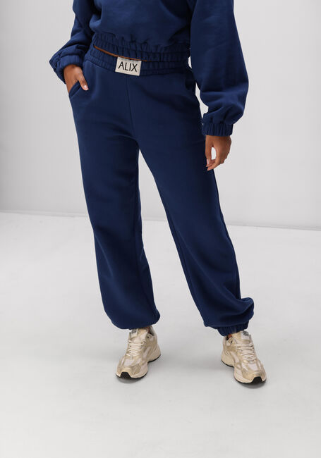 Donkerblauwe ALIX THE LABEL Joggingbroek LADIES KNITTED SWEAT PANTS - large