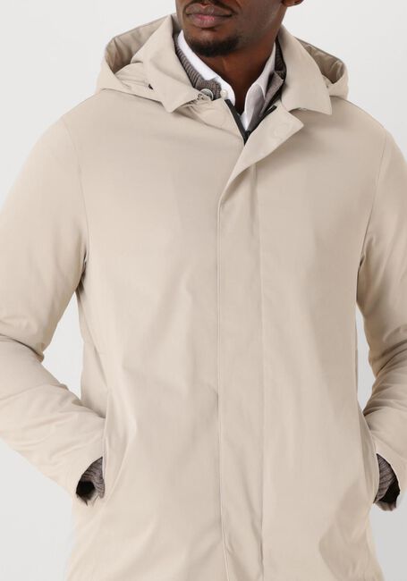 Beige PROFUOMO Parka's RAINCOAT LONG MAGNET - large