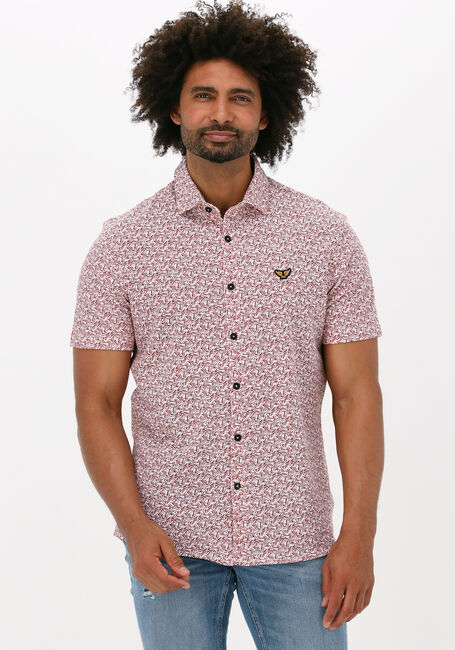 Rode PME LEGEND Casual overhemd SHORT SLEEVE SHIRT PRINT ON PIQUE JERSEY - large
