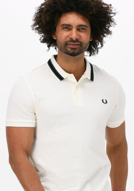 Gebroken wit FRED PERRY Polo MEDAL STRIPE POLO SHIRT - large