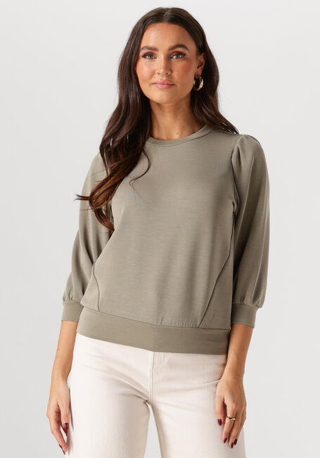 Groene SELECTED FEMME Trui SLFTENNY 3/4 SWEAT TOP - large