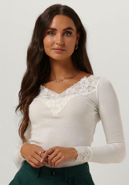 Ecru ROSEMUNDE Top ORGANIC T-SHIRT LACE - large