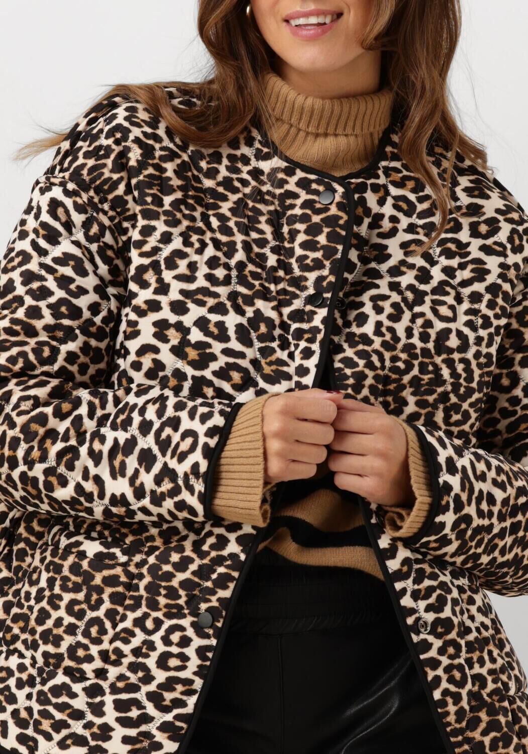 Zwarte SUNCOO Faux fur jas EVAN - large