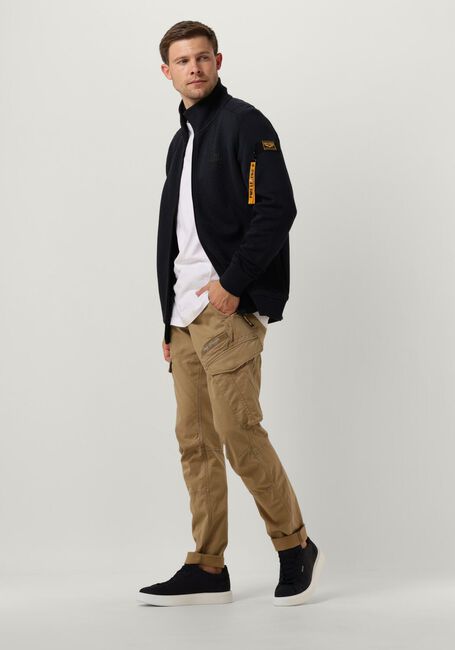 Donkerblauwe PME LEGEND Vest ZIP JACKET JACQUARD INTERLOCK SWEAT - large