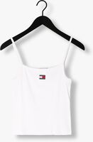 Witte TOMMY JEANS Top TJW BADGE RIB STRAP TOP