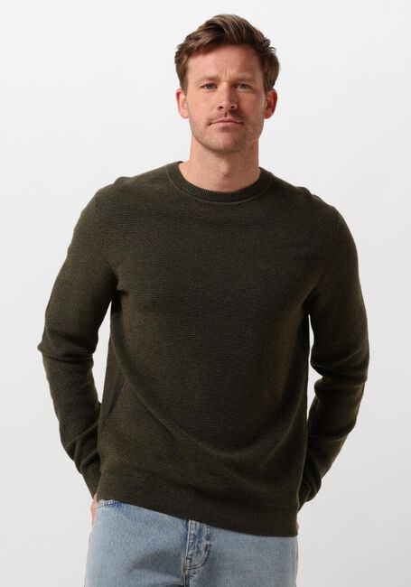 Groene SELECTED HOMME Trui SLHROSS LS KNIT STRUCTURE CREW NECK NOOS - large