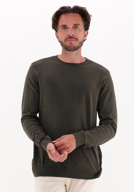 Groene SELECTED HOMME Trui SLHBERG CREW NECK B - large