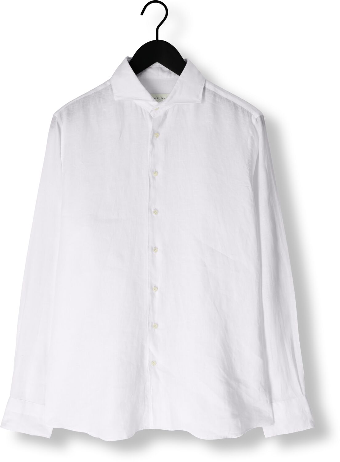 PROFUOMO Heren Overhemden Shirt X-cutaway Linen Wit