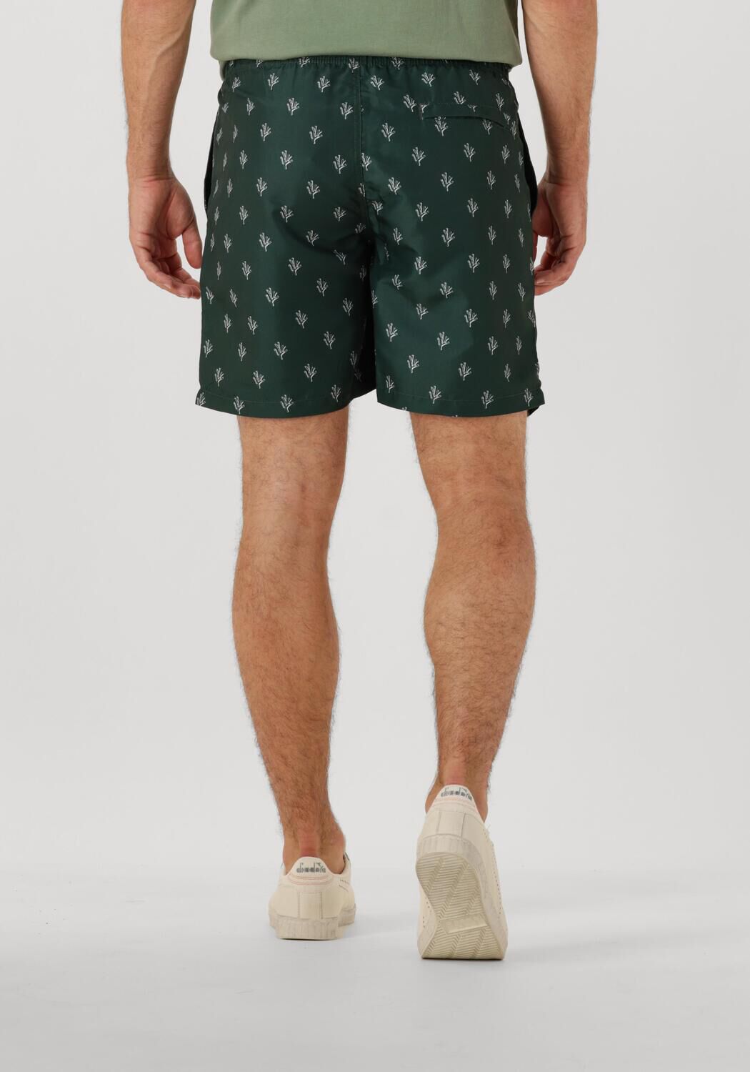 SHIWI Heren Zwembroeken Men Mike Swim Shorts 7 Inch Sketched Coral Groen