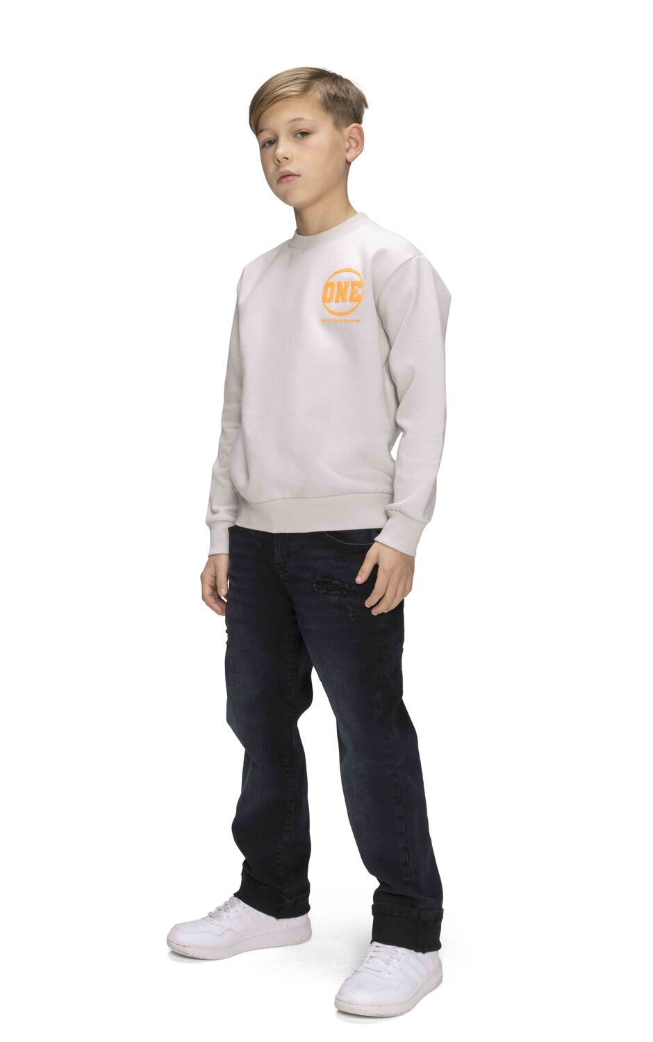 Lichtgrijze RETOUR Sweater JOSHUA - large