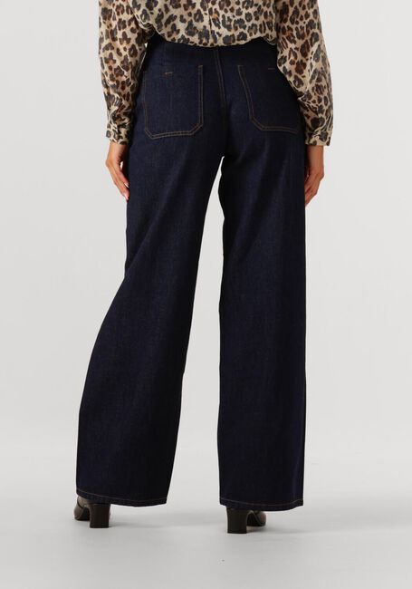 Donkerblauwe WITHBLACK Wijde broek WBLMILA HW WIDE DENIM PANT - large