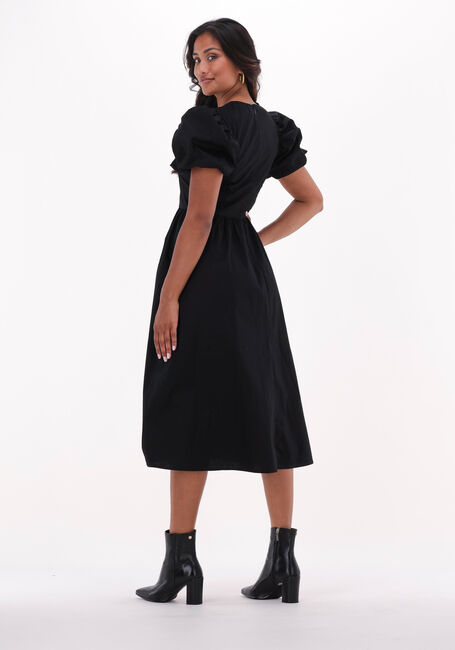 Zwarte NA-KD Midi jurk PUFF SLEEVE MIDI DRESS - large