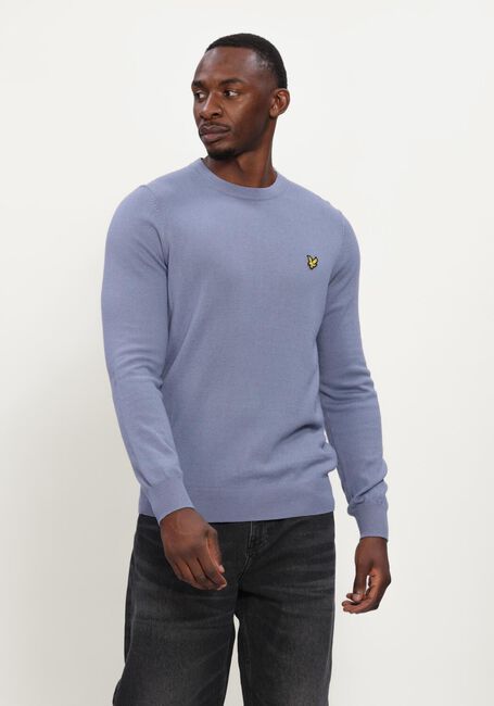 Blauwe LYLE & SCOTT Trui COTTON MERINO CREW NECK JUMPER - large