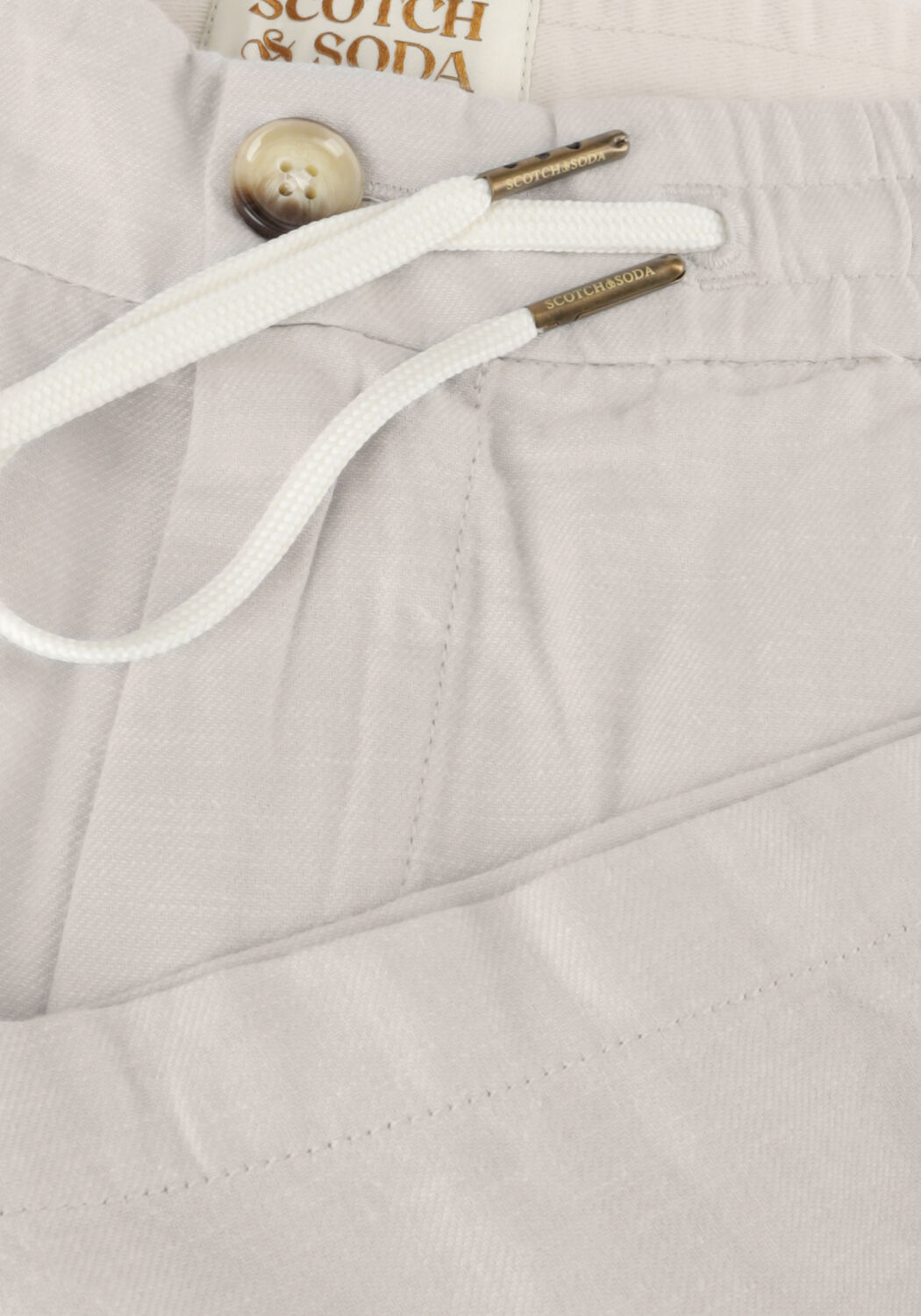 Grijze SCOTCH & SODA Korte broek FAVE - COTTON/LINEN TWILL BERMUDA - large