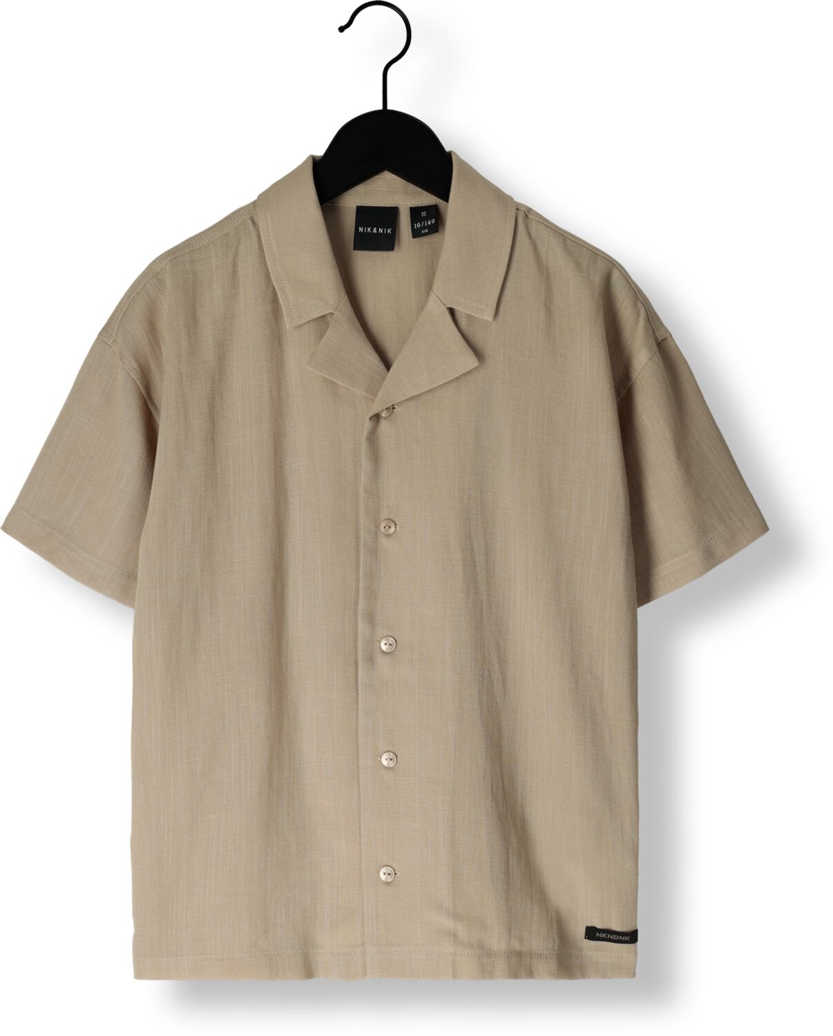 NIK & NIK Jongens Overhemden Luis Short Beige
