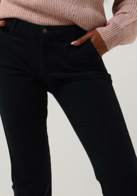 Donkerblauwe BY-BAR Flared broek LEILA VELVET PANT - large
