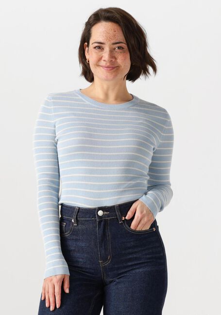 Lichtblauwe YDENCE T-shirt KNITTED TOP DEVINA - large