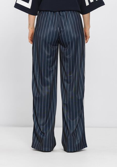 Donkerblauwe HAUTE L'AMITI&Eacute; Broeken BAGGY PIN STRIPE TRACK TALL PANTS - large