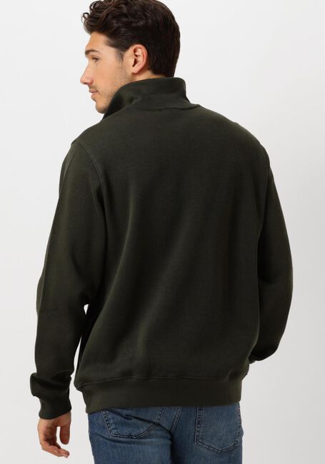 Donkergroene LACOSTE Trui REGULARE FIT HIGH NECK ZIPPED SWEATSHIRT - large