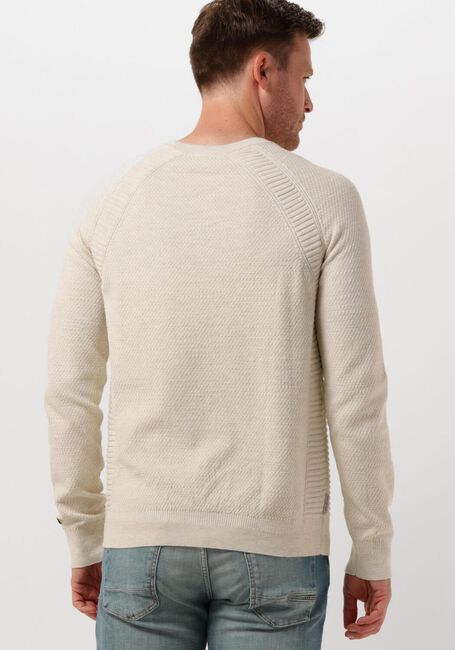 Beige CAST IRON Trui CREWNECK COTTON HEATHER PLATED BLEND - large