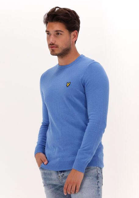 Blauwe LYLE & SCOTT Trui COTTON MERINO CREW JUMPER - large