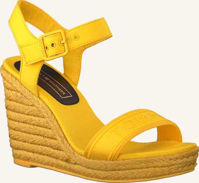 Gele TOMMY HILFIGER Platte sandalen COLORFUL TOMMY WEDGE SANDAL Gele TOMMY HILFIGER Platte sandalen COLORFUL TOMMY WEDGE SANDAL - large
