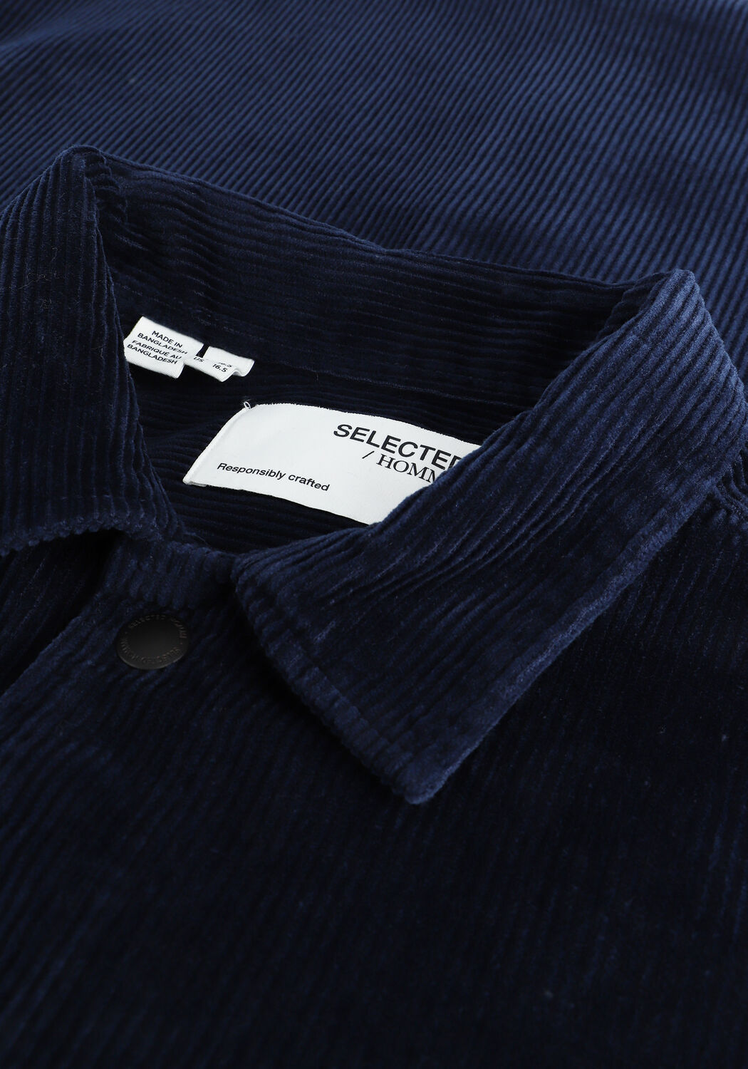 Blauwe SELECTED MEN Overshirt SLHLOOSEDECKER OVERSHIRT LS CO - large