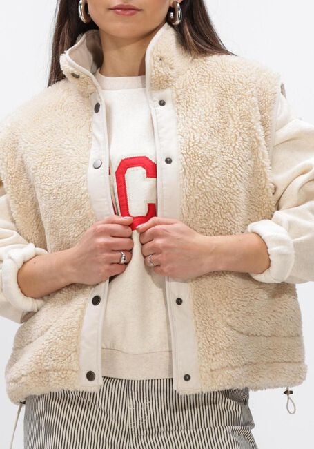 Ecru BY-BAR Bodywarmer STEVE SLEEVELESS JACKET - large