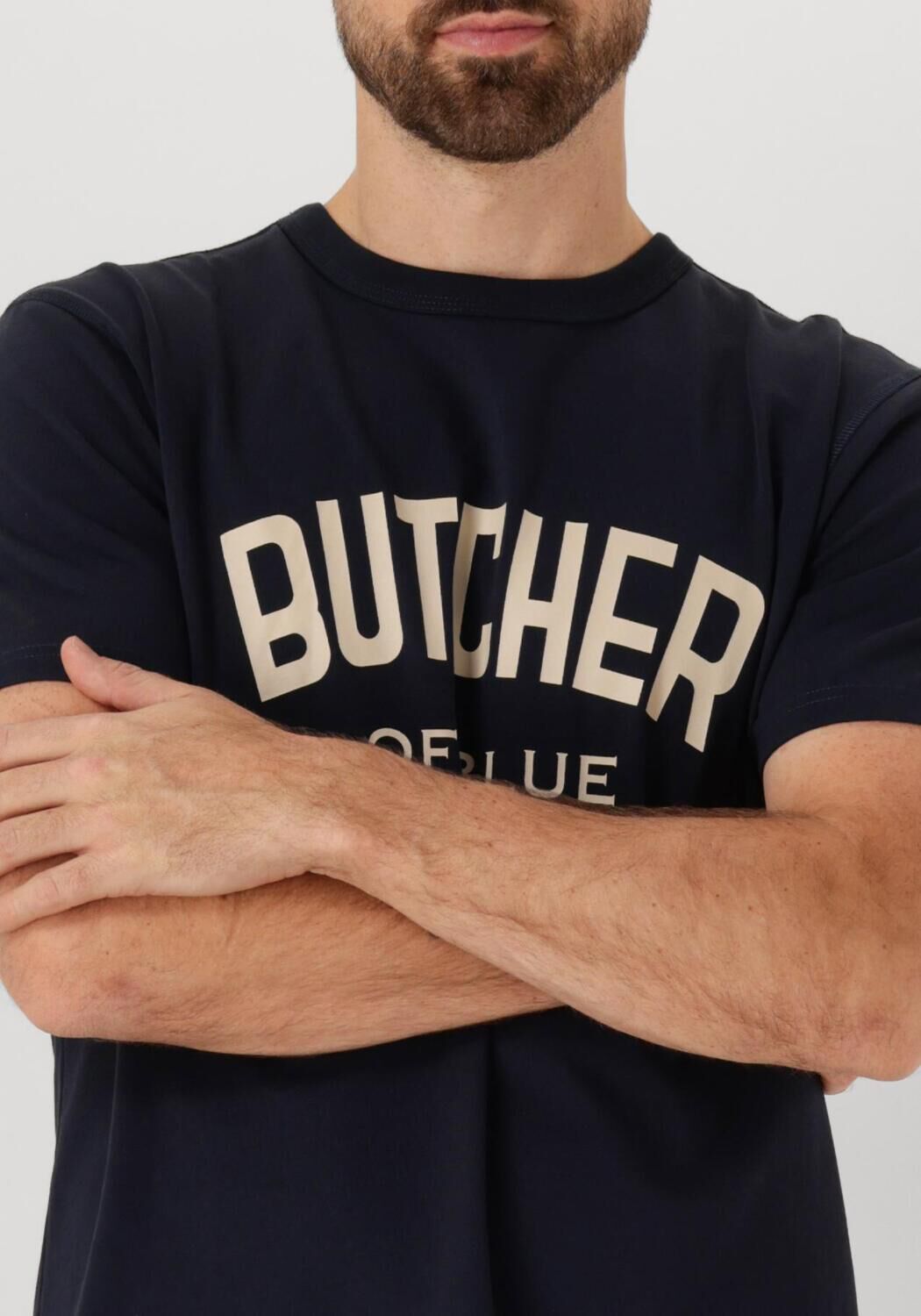 BUTCHER OF BLUE Heren Polo's & T-shirts Army College Tee Donkerblauw