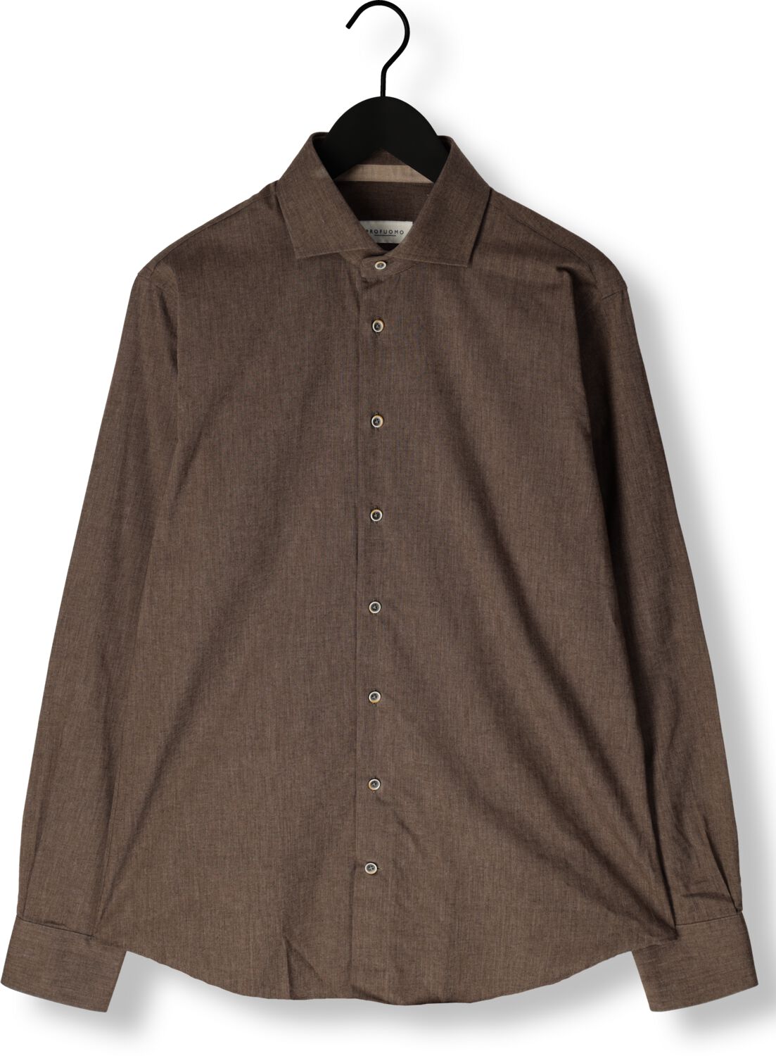 PROFUOMO Heren Overhemden Shirt Cutaway Sc Sf Taupe