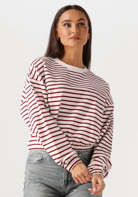Roze CATWALK JUNKIE Truien/vesten STRIPED SWEATER WITH ELASTIC HEMS - large