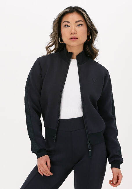 Grijze GUESS Vest ALLIE SCUBA ZIP SWEATSHIRT - large