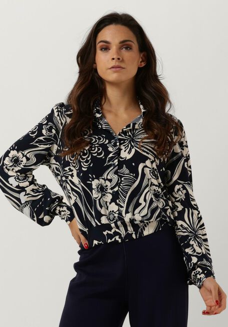 Blauwe VANILIA Blouses SWIRL BLOUSE - large