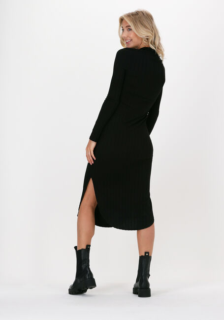 Zwarte JUST FEMALE Midi jurk ACROSS DRESS - large