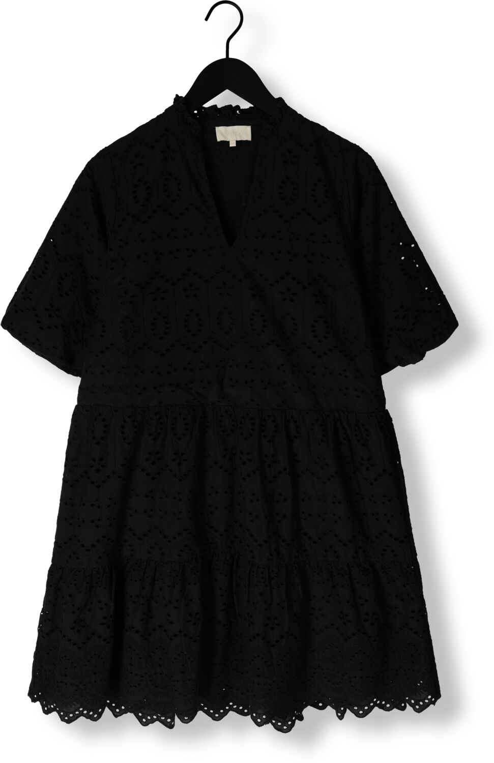 NOTRE-V Dames Jurken Nv-donna Dress Broderie Anglaise Dress Zwart