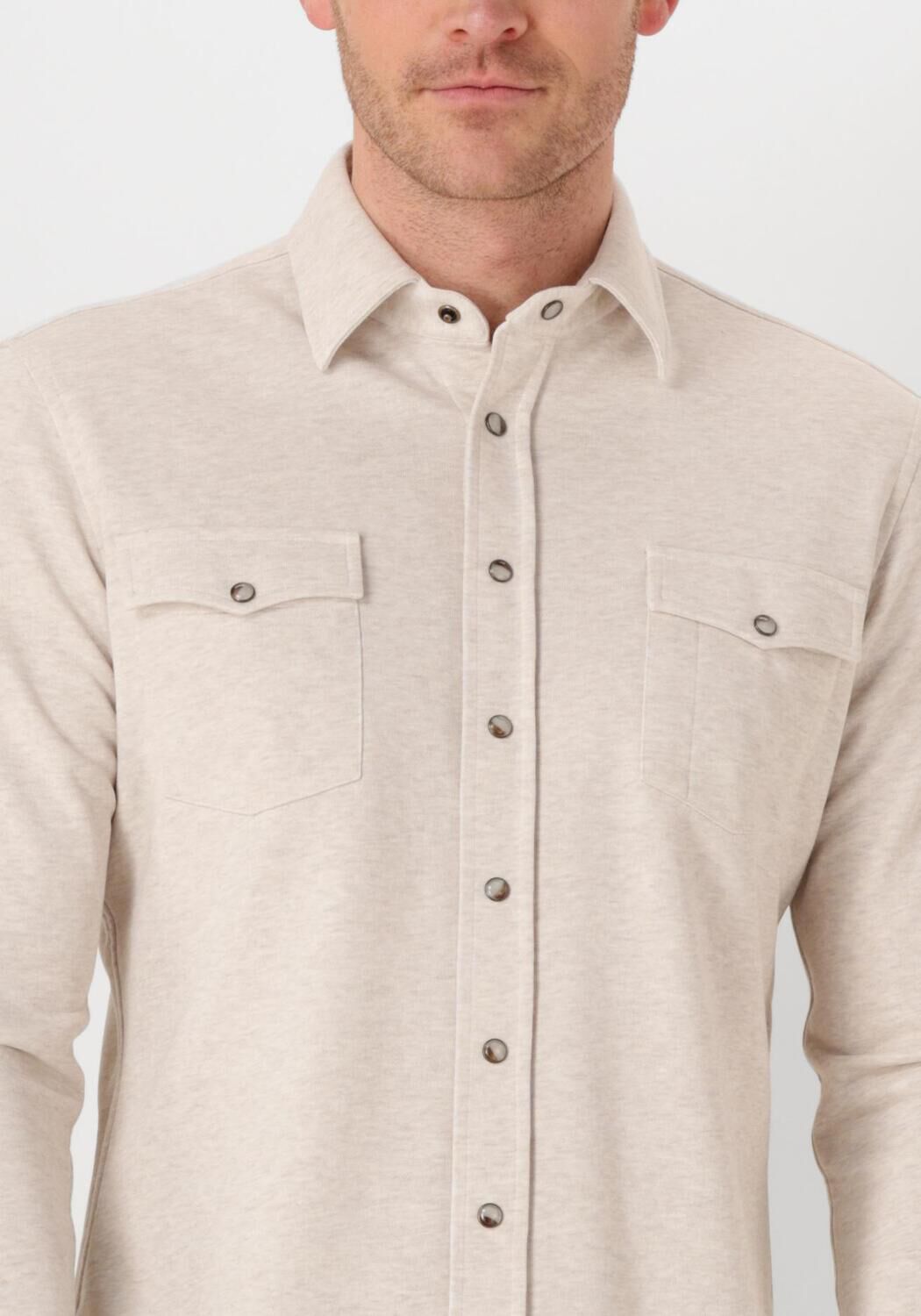 PROFUOMO Heren Overhemden Overshirt Wester Beige