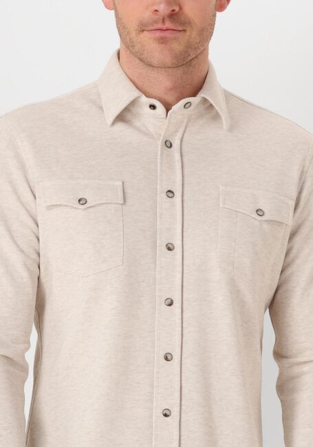Beige PROFUOMO Casual overhemd OVERSHIRT WESTER - large