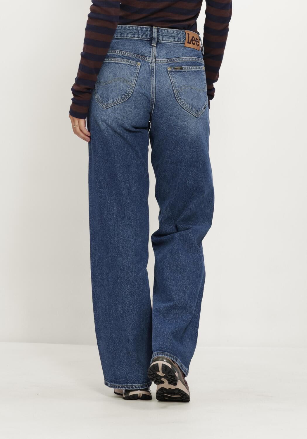 Blauwe LEE Wide jeans RIDER LOOSE - large
