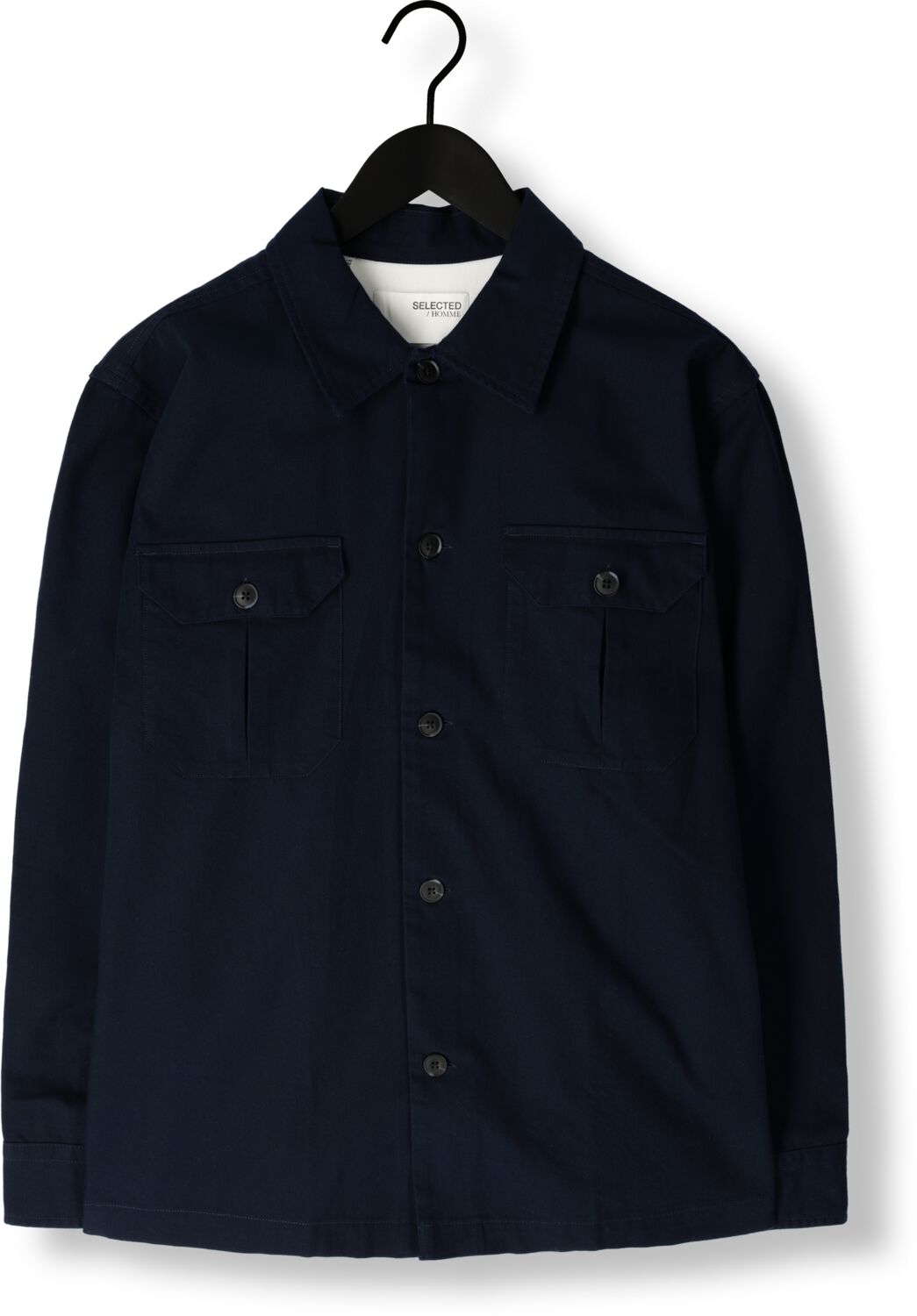 SELECTED HOMME Heren Overshirts Slh-canvas Workwear Overshirt Ls Donkerblauw