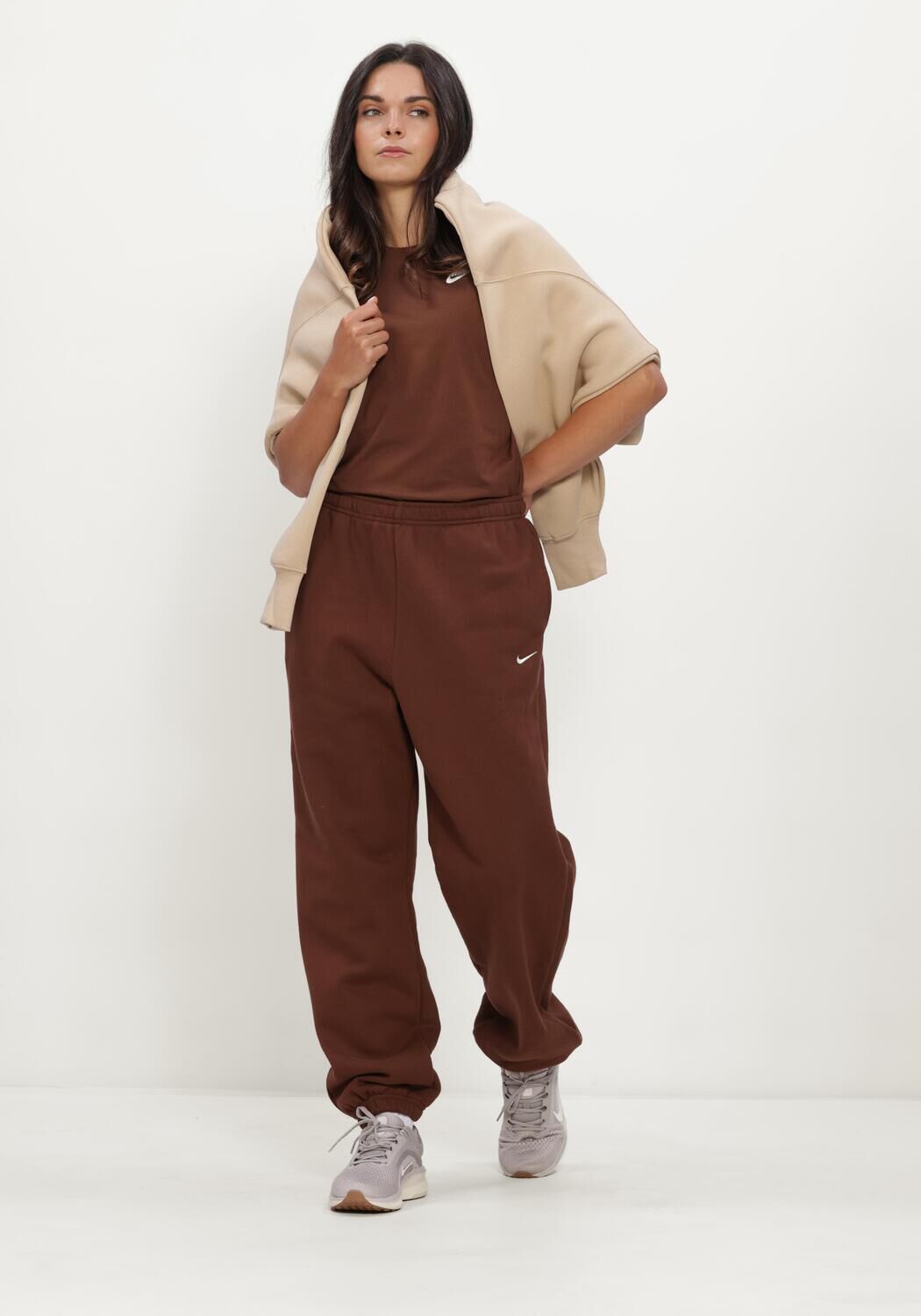 NIKE Dames Truien & Vesten Studio Fleece Bruin